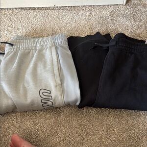 Under Armour Kids Gray and Black Joggers and Hurley black joggers